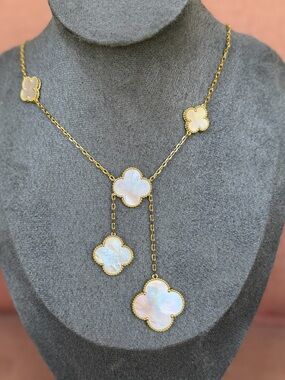 White Clover Necklace Alhambra Inspired
